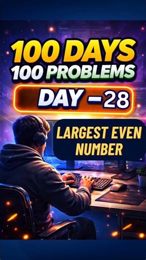 Largest Even Number⚡ Easy Trick | Leetcode 3798 #shorts #explore #viral #coding #dsa #java #leetcode