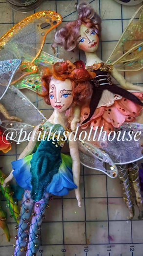 Four Finished Faeries 🦋 and many more in progress! All 4 are claimed by my Patreon Subscribers 🦋 Love from the faerie dollmother, Paula Casey McGee www.patreon.com/paulasdollhouse 🦋 🦋 🦋 #patreoncreator #sewwithme #artdollmaker #sewingpatterndesigner #sewingtiktok #workinprogress #faeriecore #dollcollector #etsyshop #Arkansas #paulasdollhouse #womanownedbusiness | Art Dolls of Paula McGee