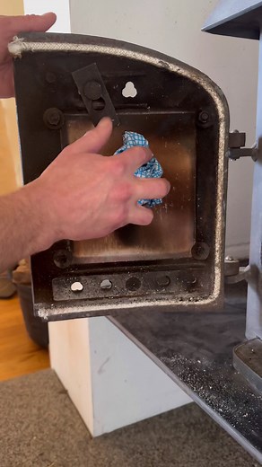 Cleaning fireplace glass #satisfying #cleaning #fireplace #lifehacks #home #glass #reels #tiktok
