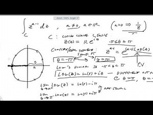 Closed circle integral of 1/z and branch cuts