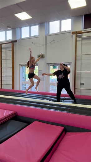 Freya working on her front tuck step outs at camp 🙌🥳 | Aerial Tumbling Club