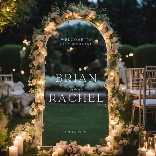Welcome to Our Wedding Sign | Customizable Names - for Mirror, Acrylic, Etc - Wedding Mirror Decal - Bride Groom Name - Reception - Ceremony - Etsy