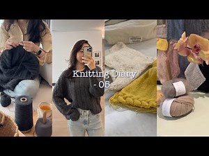 Knitting Diary -05- Braidy Loop Sweater / Baby Bonnets Gift / Alex Scarf / Next Garment