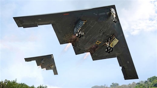 US most feared $2 billion stealth bombers take off at full throttle