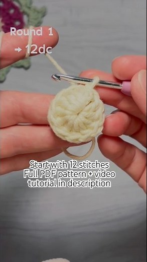 Crochet Flower Coaster 🌸 Easy Step-by-Step Tutorial