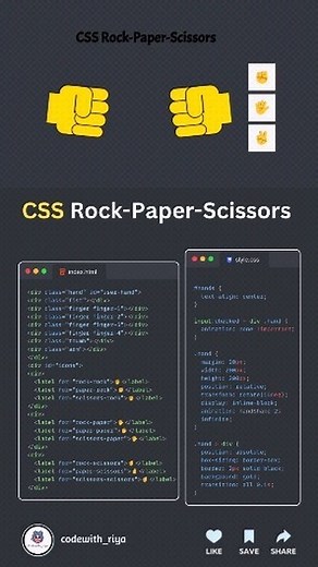 Riya 🙋‍♀️ | HTML CSS JavaScript ‼️ on Instagram: "Source Code 👇 Go to Google and Search Codewithrandom and you get this project code + 500 HTML, CSS, and JavaScript Free Projects Code ❤️ Hit the heart icon and show your love to this video 💙 | 📲 Comment down your thoughts and doubts ✍️ | 🌸 Share with your other frontend friends and spread the exciting tricks and tips 🔥 • • • 🖇️ 𝗦𝗧𝗔𝗬 𝗖𝗢𝗡𝗡𝗘𝗖𝗧𝗘𝗗 𝗙𝗔𝗠 ! 💛 💎 𝖋𝖔𝖑𝖑𝖔𝖜 » 👉 @codewith_riya 👈 📚 Learn daily » 𝖙his page is beg
