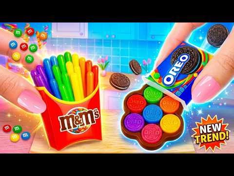Wow! 🌈 M&M Candy Sticks & OREO Pop It | Satisfying Miniature