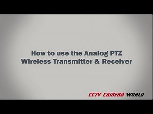 How to use the PTZ camera wireless transmitter and receiver, sku DWPTZ