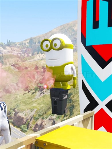 GTA V Spiderman Colorful Minion Ragdoll Fun