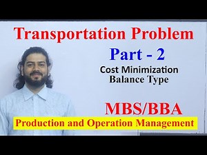 Transportation Problem Part 2 in Nepali Cost Minimization (Balanced Transportation) MBS BBA