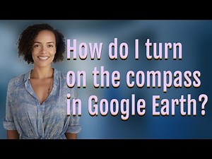 How do I turn on the compass in Google Earth?