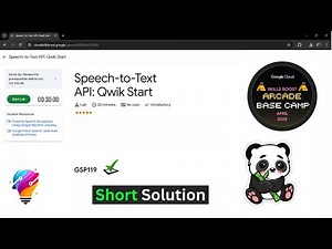 Speech-to-Text API: Qwik Start || [GSP119] || Solution