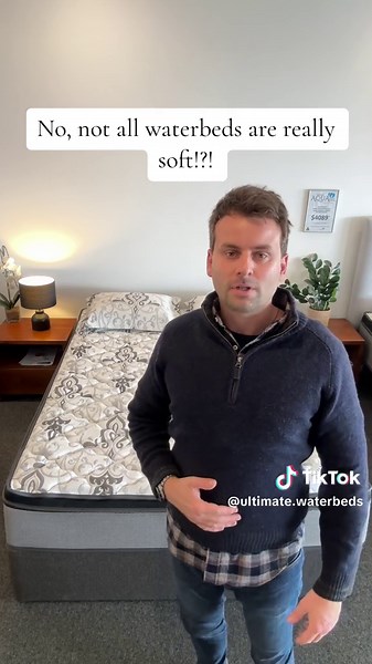 No, not all waterbeds are really soft!?!? #waterbeds #ultimatewaterbeds #backpain #backpainrelief #waterbed #bedroom #sleep #goodnight #waterpillow #naturalsleep #sleepbetter #sleepbetter #southaustralia #bedding #bed #adelaide #nopressurepoints #comfortable #hygienic #comfort #water #happy #refreshed #firmmattress