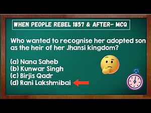 NCERT: Class 8 SST History - Chapter 5 When People Rebel – 1857 and After MCQ with answer