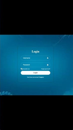 From Boring to Modern Login Form Using HTML & CSS 🔥 #shorts #htmlcssproject #trend #explore #project