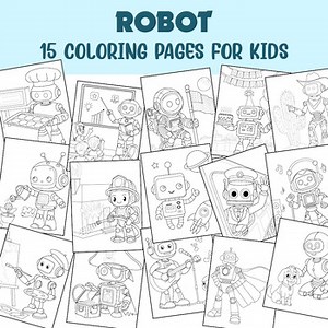 Robot Coloring Pages for Kids