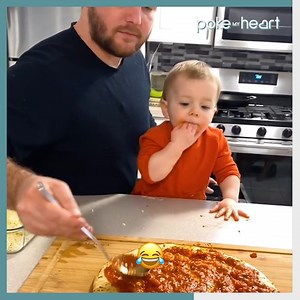 265K views · 174 reactions | He couldn't wait... #pizza #kids #tasty | Poke My Heart | Facebook
