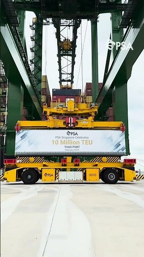 PSA celebrates 10 million TEUs milestone at Tuas Port! 🎊🏆#YouCanMoveTheWorld #Port #TuasPort