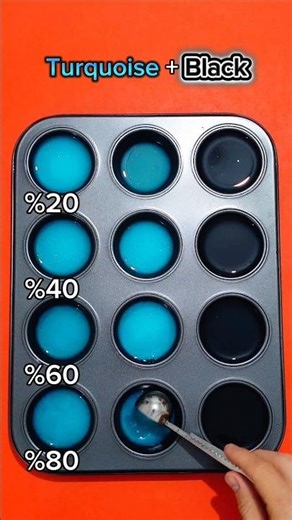 Turquoise + Black | Depth, Contrast & Modern Color Science 🌊⚫ #coloring #artshorts