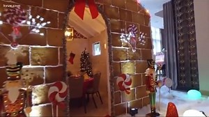 Everything really is bigger in Texas: Giant gingerbread house takes over Austin hotel lobby