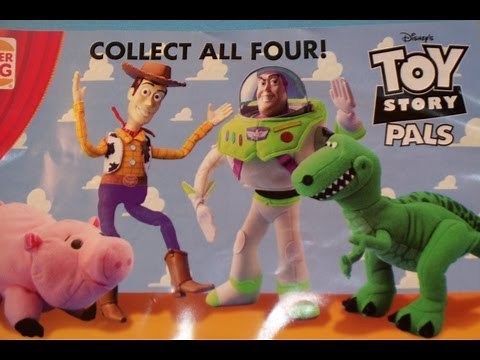 1995 BURGER KING DISNEY TOY STORY PALS HAND PUPPETS SET OF 4 MOVIE FULL COLLECTION VIDEO REVIEW