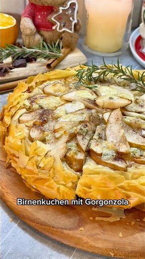 🍐 Pear cake with Gorgonzola #pearcake #gorgonzola #deliciouscooking #filopastryrecipe #easycooking