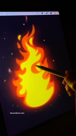 Painting Fire 🔥 #procreateipadpro #procreatebrush #procreatedrawings
