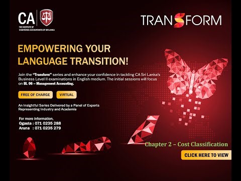 BL 6 Chapter 2 Cost Classification