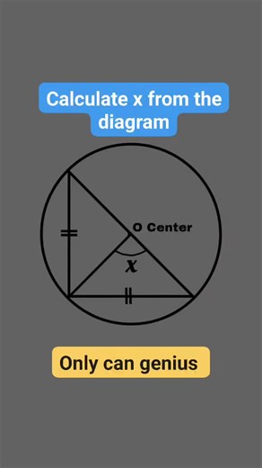 চিত্রে, x এর মান কত?