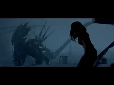 #AlienvsPredator- Alien queen getting nailed by Scar Predator ☠️