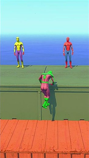 GTA 5 Epic Spiderman Ragdolls | Jumps / Fails ep.1745 #shorts