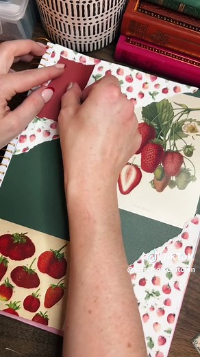 Strawberry Scrapbook Ideas for Journaling ASMR | Fruit Scrapbook