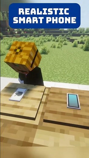 Realistic smartphone build in Minecraft (upgrade build) #minecraftshorts