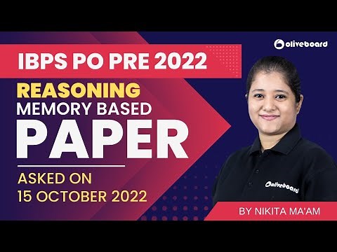 IBPS PO Pre Reasoning Memory Based Paper 2022 | Reasoning Questions Asked in IBPS PO By Nikita Ma'am