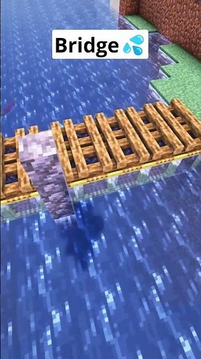 Minecraft Easy Bridge Design💦 #shorts