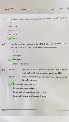 ICSE 10 MATHEMATICS ANSWER KEY 2025 || BOARD EXAM 04.03.2025