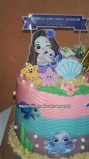 kue ulang tahun anak perempuan #cakecantik #cakedecorating #mermaid #kueultahsederhana