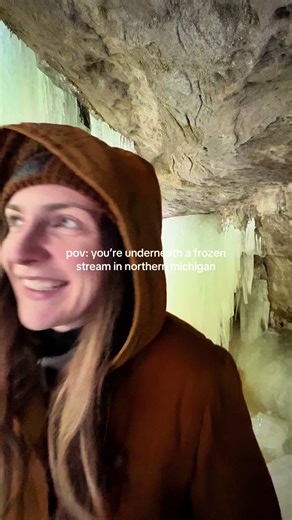one of the coolest things to do in the winter in the UP is the Eben Ice Caves! #puremichigan #upperpeninsula #yooper #upnorth #midwest