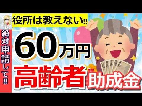 🪭【知らないと大損！】政府から高齢者へ60万円支給！申請すれば得する制度！【申請しないと貰えない給付金⧸助成金まとめ】🪭