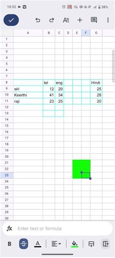 How to add colour to cells , add columns and rows