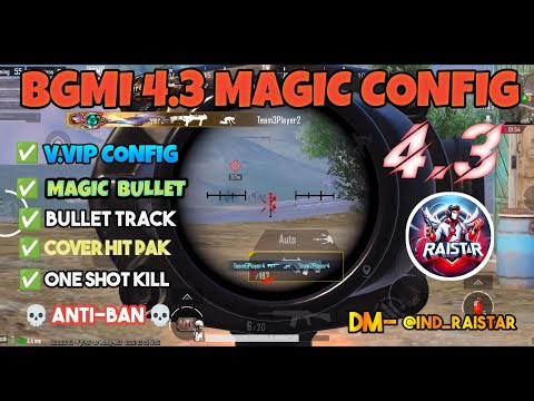 BGMI 4.3🔥MAGIC BULLET TRACKING AUTO HEADSHOT CONFIG FILE | HIGH DAMAGE AIMBOT CONFIG BGMI 4.3
