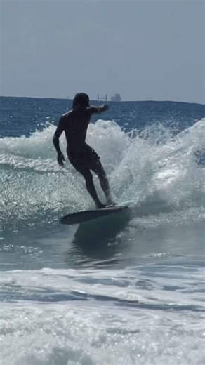 #surfing the new longboard on a small day in #jamaica