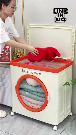 🧺 Best Plastic Cloth Storage Boxes | Foldable & Durable Clothes Organizer Review 🧦✨#diy #shorts