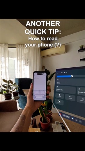 Quick Tip: How to read your phone in VR (?) #quest3 #vr #meta #phone #passthrough #ar #quicktip #tip #tutorial