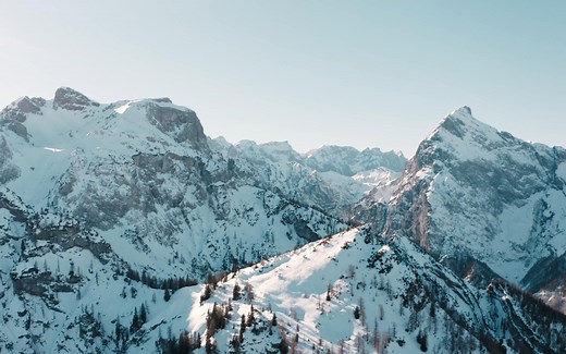 【4K】森林雪山风景
