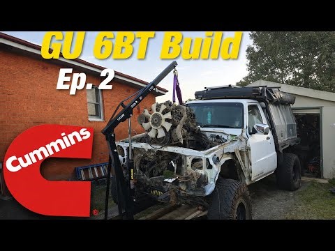 GU Patrol Cummins 6BT Build Ep. 2 - Pulling the TD out