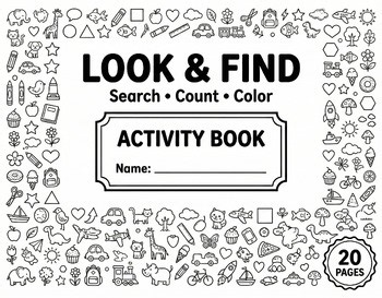Look & Find Coloring Pages for Kids | I Spy Search & Find Worksheets