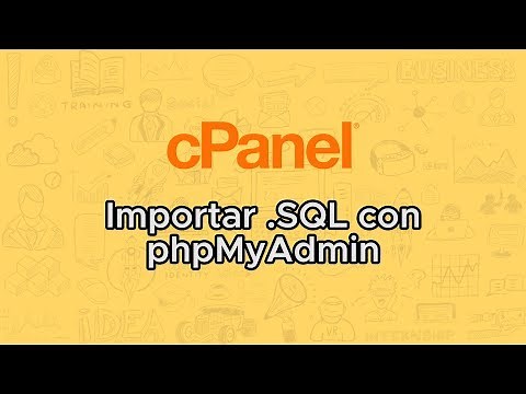 Como importar archivos SQL con phpMyAdmin