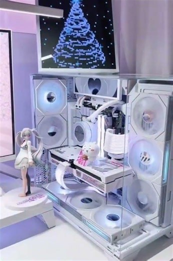 💻✨ Cute Chaos Packed in One Case! | O11 Vision Compact PC Build 🩷⚡#viral #gaming #gamingpc