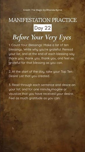 28 Days of Magic by Rhonda Byrne | Before Your Very Eyes | Day 22